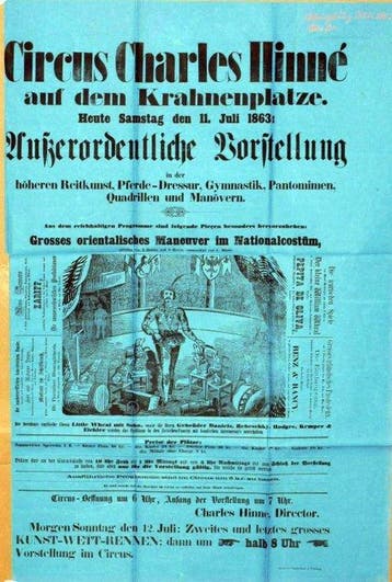 Clown Rebeschky inmitten dressierter Pudel - 1863, Antiek en Kunst, Antiek | Boeken en Manuscripten