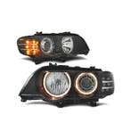 PHARES POUR BMW X5 E53 99-03 ANGEL EYES FOND NOIR CLIGNOTANT, Verzenden