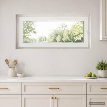 vidaXL Kleur binnenkant kelderraam Wit RISOR 110 x 55 cm, Verzenden