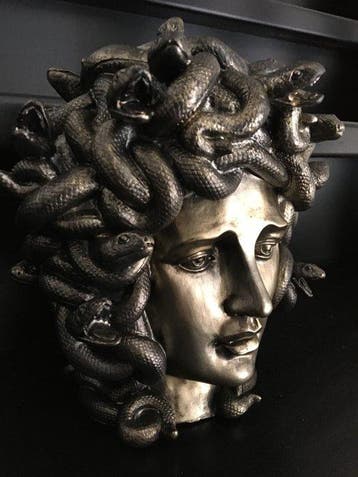 sculptuur, MEDUSA - 20 cm - Resin