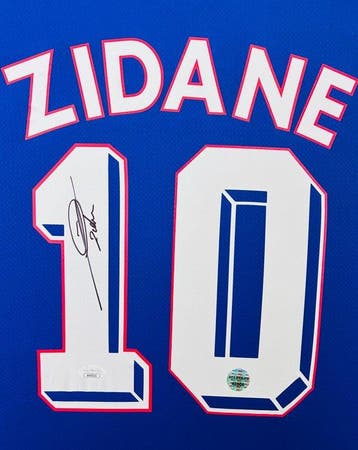 Zinedine Zidane - Maillot de léquipe de France signé à la
