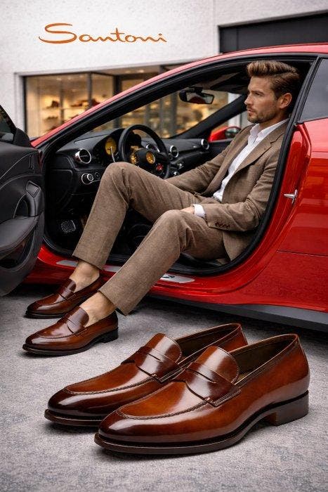 Santoni - Loafers - Maat: EU 43 - Nieuw in doos, Kleding | Heren, Schoenen