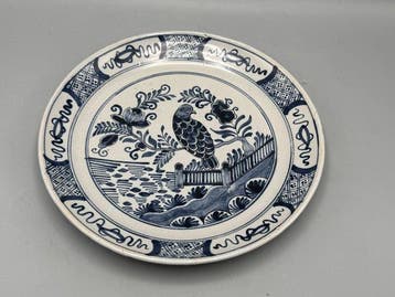 Bord - Aardewerk - Delfts blauw wandbord