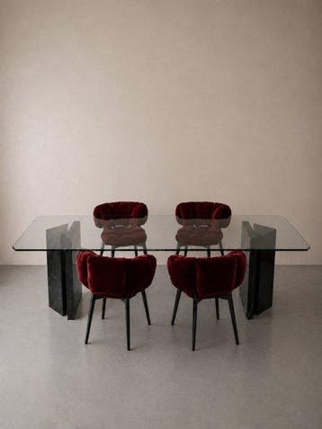Tafel - Marmer, Glas - Woonkamertafel van Nero, Huis en Inrichting, Nieuw