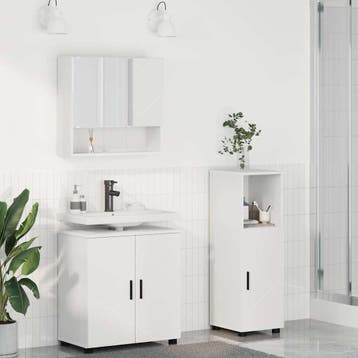 vidaXL Badkamermeubel Set 3 st Wit 61 x 35 x 64 cm, Verzenden
