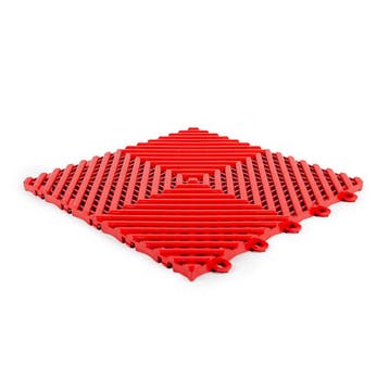 TM Garagevloer, Detailing tegel, Open kliktegel hard Rood, Verzenden, Nieuw