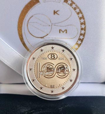 België. 2 Euro 2026 SNCB - NMBS Reverse Proof (Zonder, Postzegels en Munten