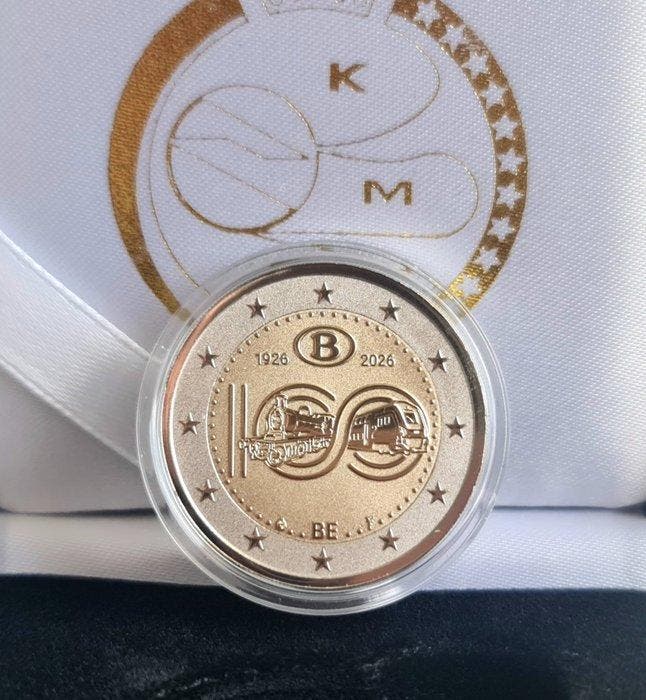 België. 2 Euro 2026 SNCB - NMBS Reverse Proof (Zonder, Postzegels en Munten, Munten | Europa | Niet-Euromunten