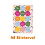 Stickervel A5  - Terrazzo Color - stickers - (Stickervellen), Ophalen of Verzenden, Nieuw, Sticker