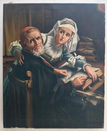 Europese school (XX) - La lettura proibita, Karel Ooms, Antiek en Kunst
