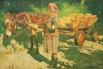 Hassan Zighayer (1945–2010) - Lady with a Donkey