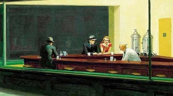 Edward Hopper - “Nighthawks, 1942”. - 40 x 30 cm.