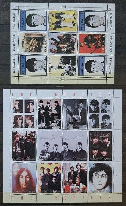 Beatles, John Lennon - Framed Stamp Collection - 6 Sheets, Cd's en Dvd's, Vinyl Singles