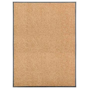 vidaXL Deurmat wasbaar 90x120 cm crème, Verzenden