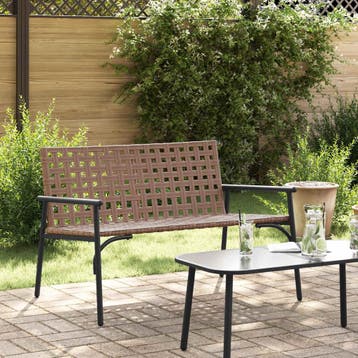 vidaXL Tuinstoel Bruin poly rattan, Verzenden, Nieuw