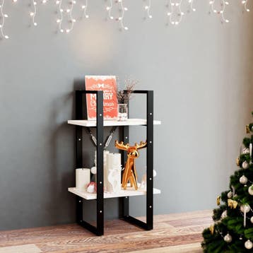 vidaXL Boekenkast met 2 schappen 40x30x70 cm massief, Verzenden, Nieuw