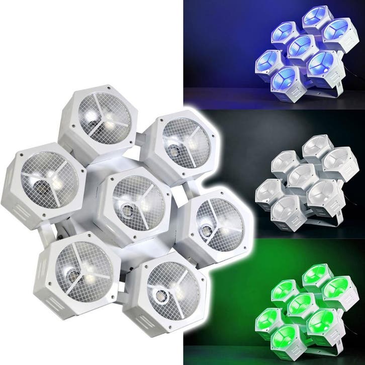 BSTOCK Citronic CosmoPAR-LE: 7x40W COB LED RGBW PAR-lamp, Musique & Instruments, Lumières & Lasers