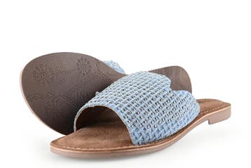 Lazamani Slippers in maat 39 Blauw, Slippers, Lazamani, Zo goed als nieuw, Verzenden