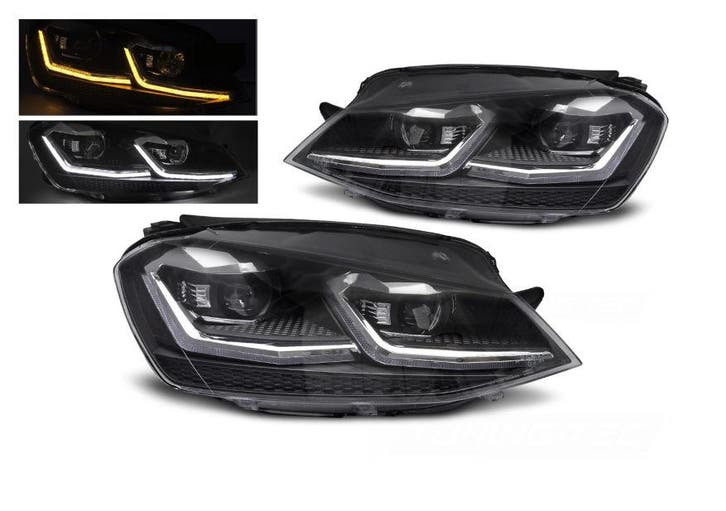 LED koplampen Silver VW Golf 75, Auto-onderdelen, Verlichting, Gebruikt, Volkswagen, Verzenden