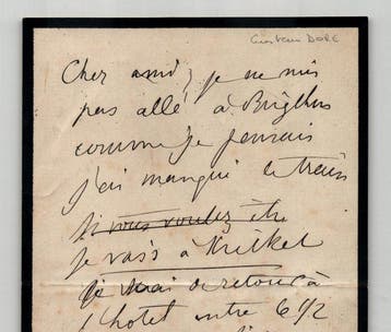 Gustave Doré - Lettre autographe signée - Train manqué et, Nieuw