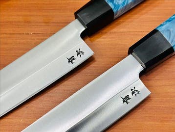 Keukenmes - Bunka & Nakiri - Handgemaakt Japans staal,