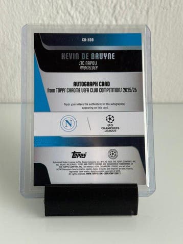 2025/26 Topps Chrome UCL Kevin De Bruyne Carte dédicacée,
