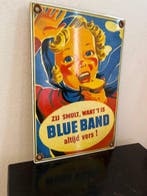 Vintage Blue Band emaille reclamebord – “Altijd vers” –