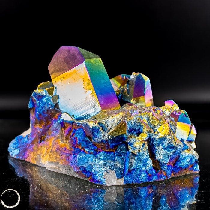 Zeldzame, prachtige aura-amethist Geode- 759.38 g, Antiek en Kunst, Curiosa en Brocante