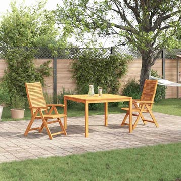 vidaXL Tuin Eettafel Set 3 st Bruin Massief Acacia Hout, Verzenden, Nieuw