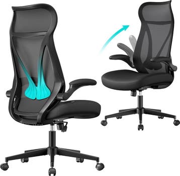 Bureaustoel Ergonomisch - Verstelbare Hoogte - Opklapbare, Verzenden, Nieuw