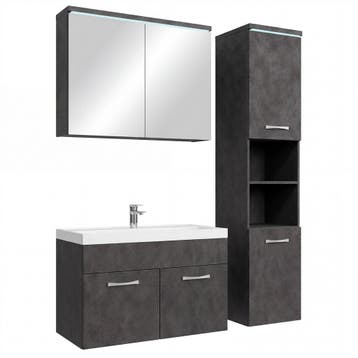 Badkamermeubel Set Paso 80 x 40 cm – Donker Grijs, Verzenden, Nieuw