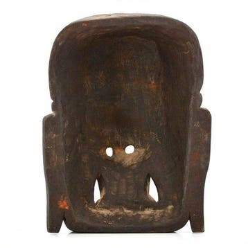 Cham-dansmasker uit hout gesneden – Mahakala / Bhairava –
