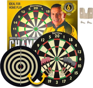 Harrows 2 in 1 Familie Dart Game - Dart Board & 2 sets Darts, Sport en Fitness, Darts, Ophalen of Verzenden, Nieuw, Dartbord