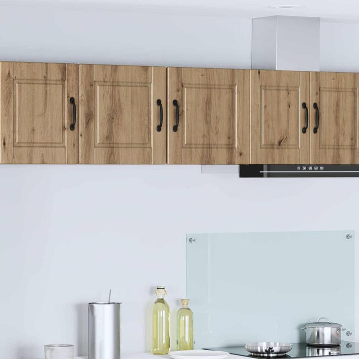 vidaXL Wandkast PORTO 2 pcs Artisan Eiken Bewerkt hout, Maison & Meubles, Armoires | Autre, Envoi