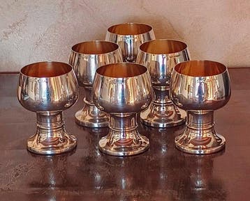 Brandimarte - Drinkservies (6) - Coppe - Zilver - Argento