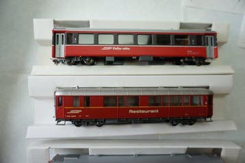 Bemo H0m - 3268, 3292 105, 107 - Ensemble de train (3) - 3