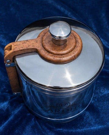 Cardhu 12 Years Whisky Ice Bucket – Stainless Steel & Wood -