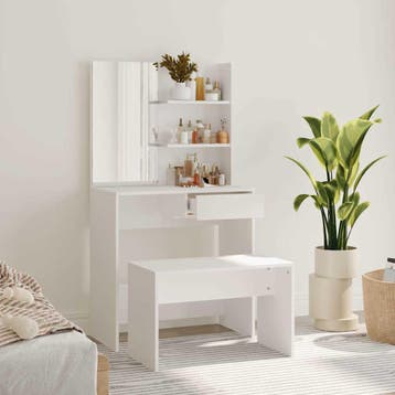 vidaXL Kaptafelset 74,5x40x141 cm wit, Verzenden, Nieuw