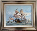 Robert Bryan (1950-2022) - Naval battleship in full sail