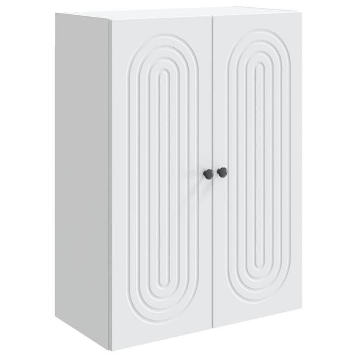 vidaXL Wandkast Wit 66 x 34,5 x 90 cm Bewerkt hout, Huis en Inrichting, Kasten | Overige, Nieuw, Verzenden