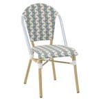 Stoel | MONICA | Aluminium Rotan/Aluminium | Turquoise |, Verzenden, Nieuw in verpakking