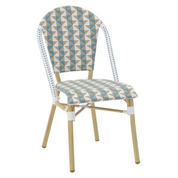Stoel | MONICA | Aluminium Rotan/Aluminium | Turquoise |, Verzenden, Nieuw in verpakking