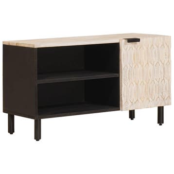 vidaXL TV Kast Witte Was Afwerking 80 x 33 x 46 cm Massief, Verzenden