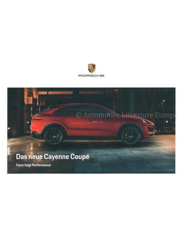 2020 PORSCHE CAYENNE COUPÉ HARDCOVER BROCHURE DUITS, Nieuw