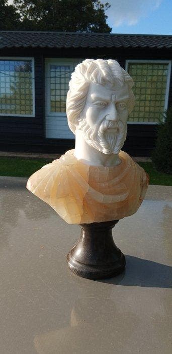 sculptuur, Marmeren beeld – Plato. - 28 cm - Marmer