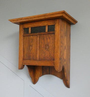 Armoire - Armoire murale en bois de chêne, armoire suspendue