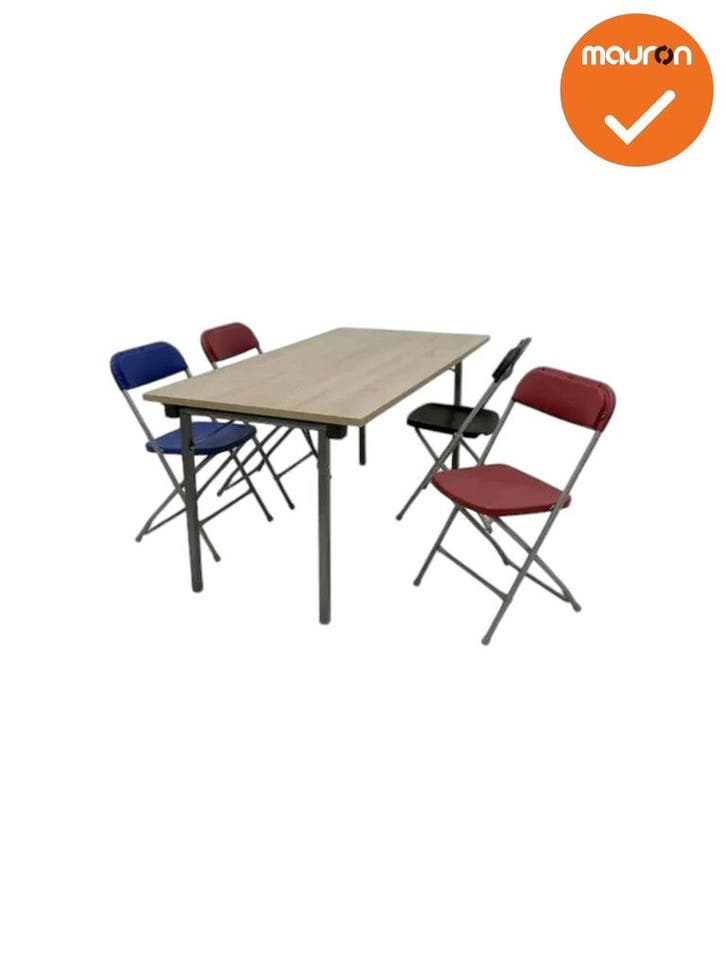 Mauforce Klaptafel - 4 poots - 160x80 - Antraciet frame, Articles professionnels, Aménagement de Bureau & Magasin | Mobilier de bureau & Aménagement