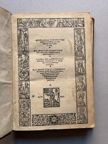 Francesco Petrarca - Petrarcha con doi commenti sopra li