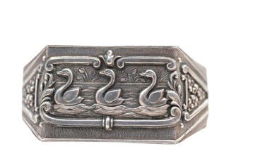 Servetring - .833 zilver - Drie Zwanen, Antiek en Kunst