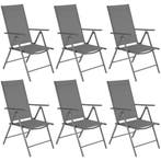 tectake Opvouwbare tuinstoelen met verstelbare rugleuning, g, Tuin en Terras, Verzenden, Nieuw